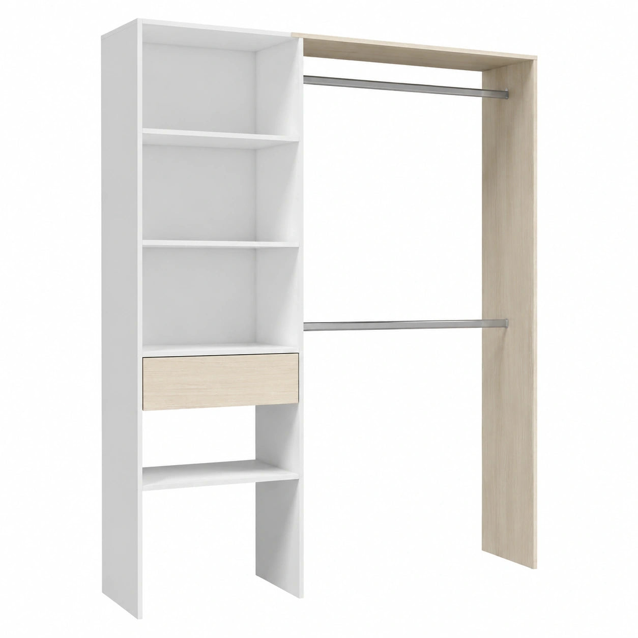 armoire-de-rangement-avec-etageres-et-penderies-blancchene-158x187x40-cm-bodzbz5985kg