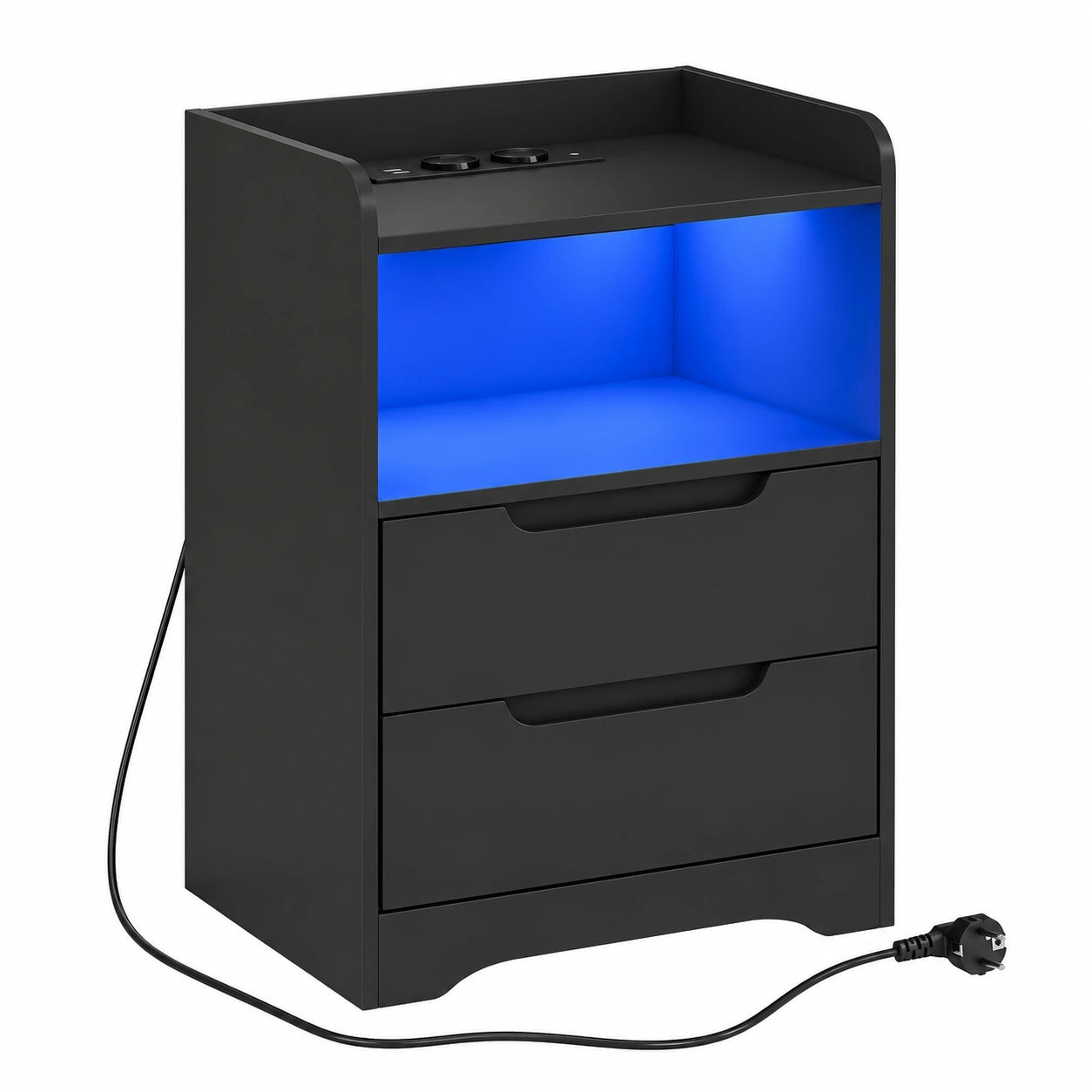table-de-chevet-avec-lumieres-led-et-multiprise-2-tiroirs-compartiment-ouvert-eeqmaj6303po